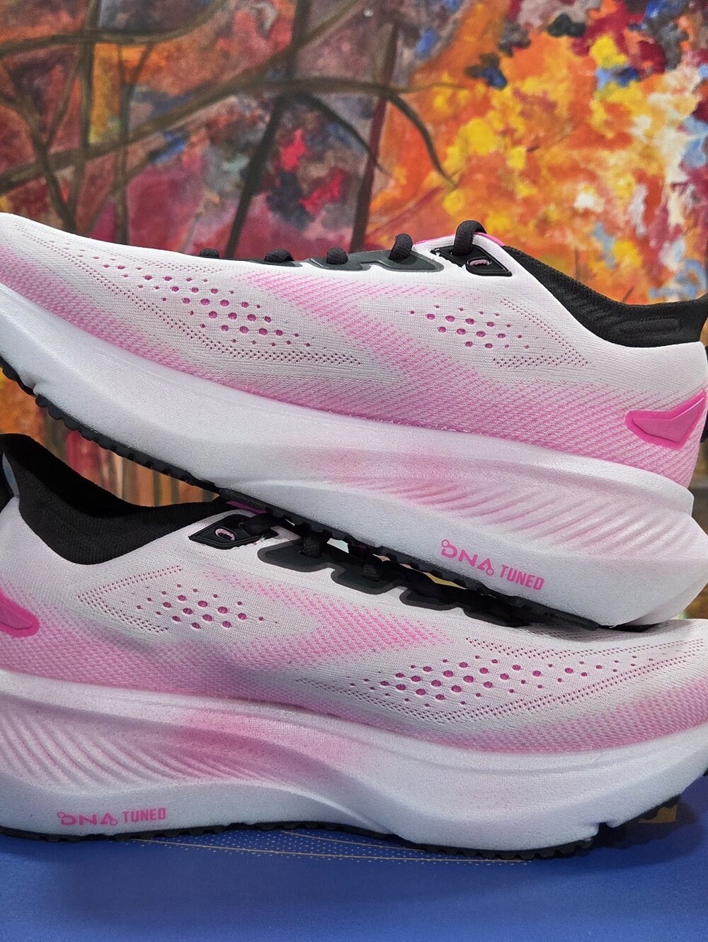 Brooks Women's Running Shoes in Pink, Black, White - Picture 6 of 9
